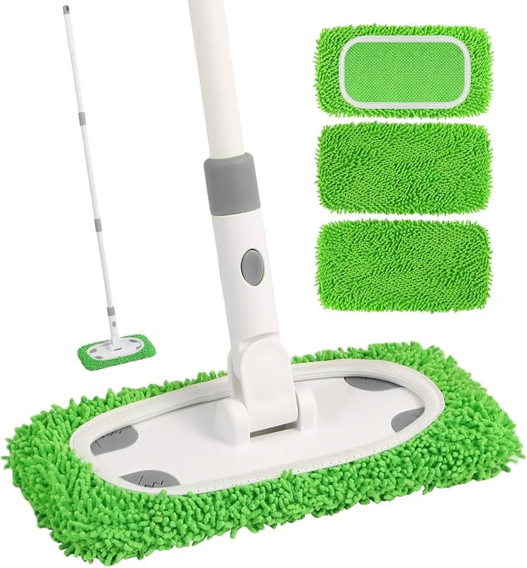 Sweeper Mop System with 3 Reusable Microfiber Mop Pads — Cloths, mops, and cleaners that do t for cloths mops cleaners