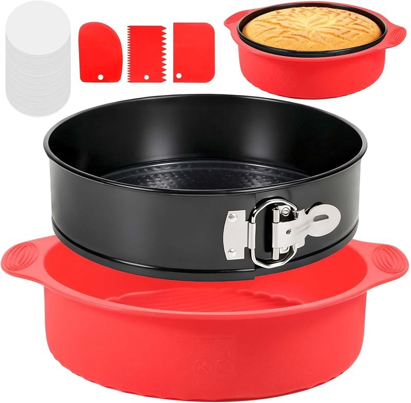 9 Inch Springform Pan Leakproof Nonstick Cheesecake Pan with Protector — Baking no leak for best Baking