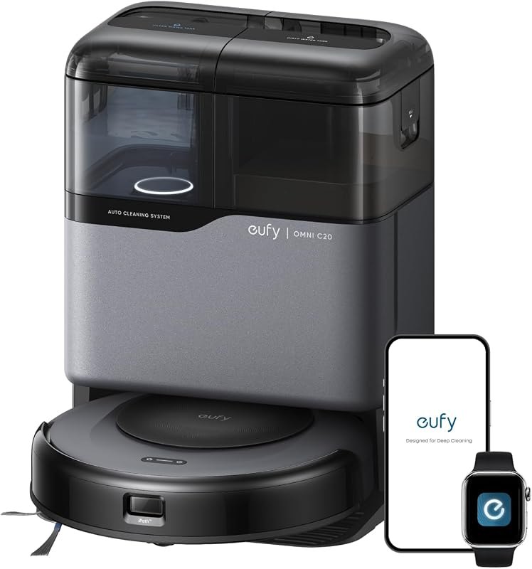 eufy Omni C20 Robot Vacuum and Mop Combo for Hardwood and Carpet — self empty for best robot vacuum