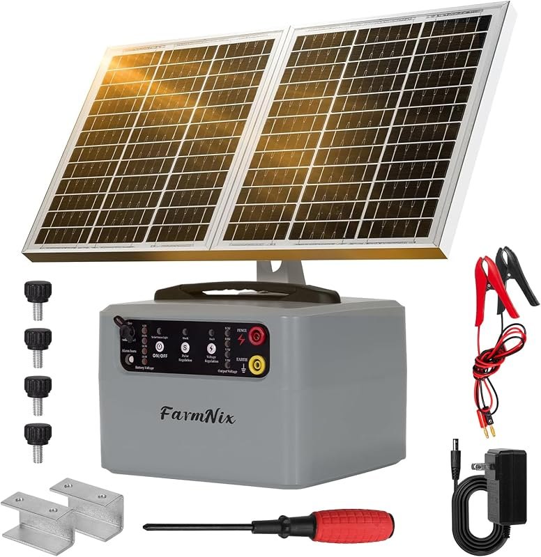 6-12KV Adjustable Output 30 Miles 1.5J Solar Electric Fence Charger — electric-fence-charger for electric fence