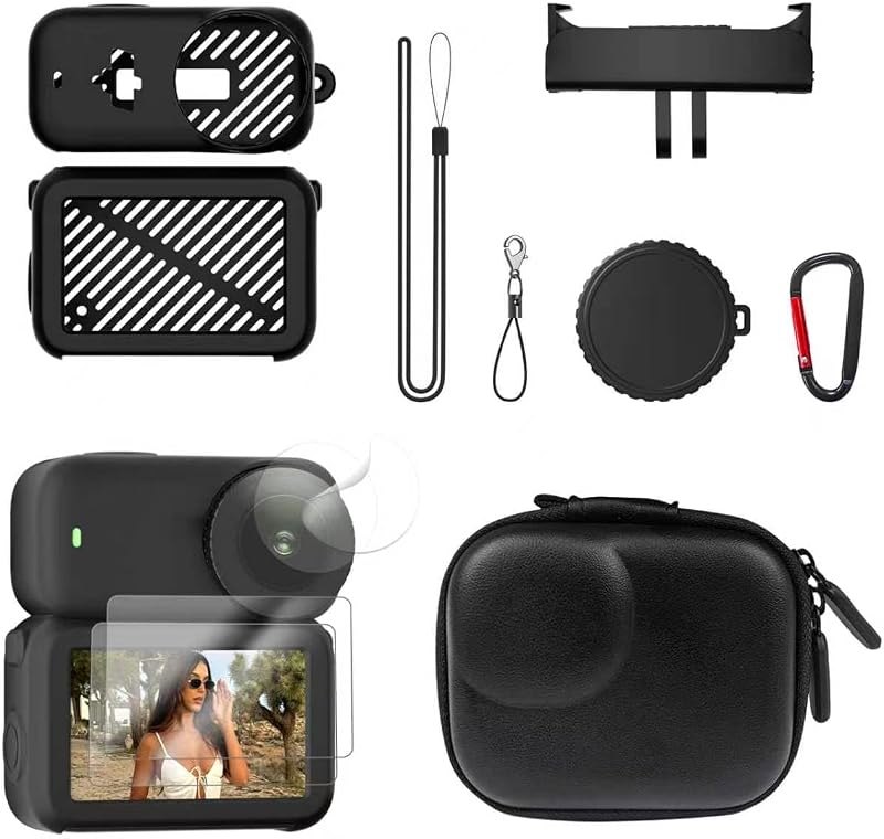 Accessories Kit for DJI Osmo Nano, Silicone Protective Case, Mini Storage Case, Magnetic Mount, HD Screen Protector