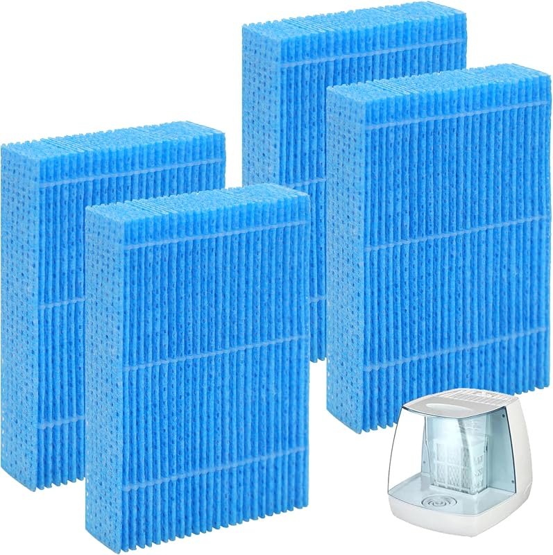 4-Pack WF813 EQWF813 Humidifier Filters, Blue Spunlace Washable Wick, Compatible with Equate EQWF813, Relion RCM-832