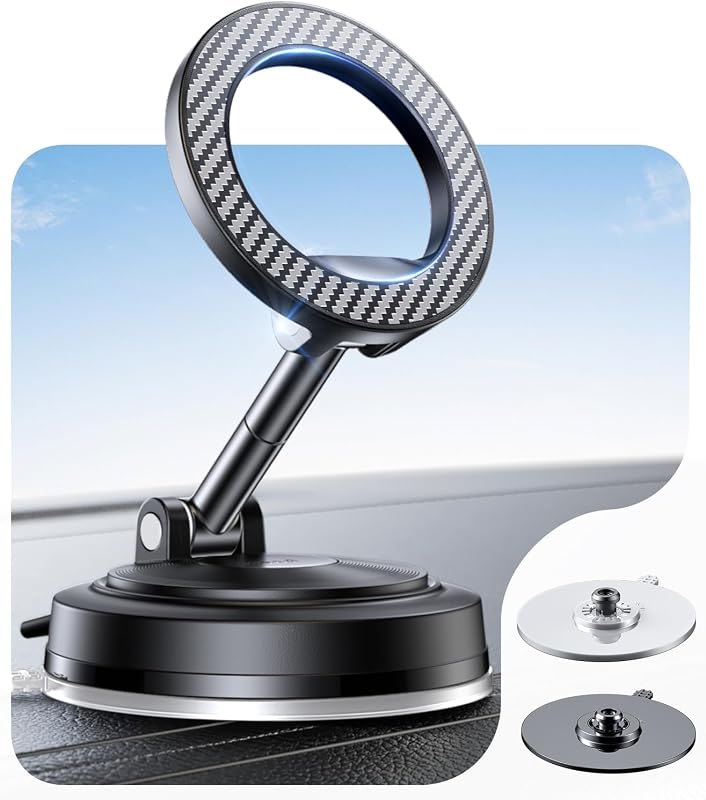 NeverDrop Car Mount for MagSafe [2 Bases for Any Surface — car mount for best OnePlus 13 accessories
