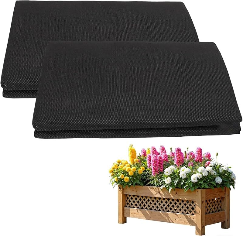 2 Pack Raised Garden Bed Liner, Raised Garden Bed Liner Non Woven, Fabric Planter Liner for Greenhouse Vegetable