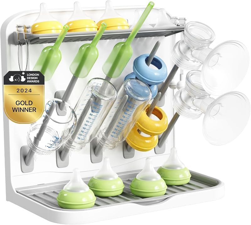 Lifewit 10-Hooks Baby Bottle Drying Rack for Countertop, BPA Free — Monitors, bottles, and kid gear with for monitors