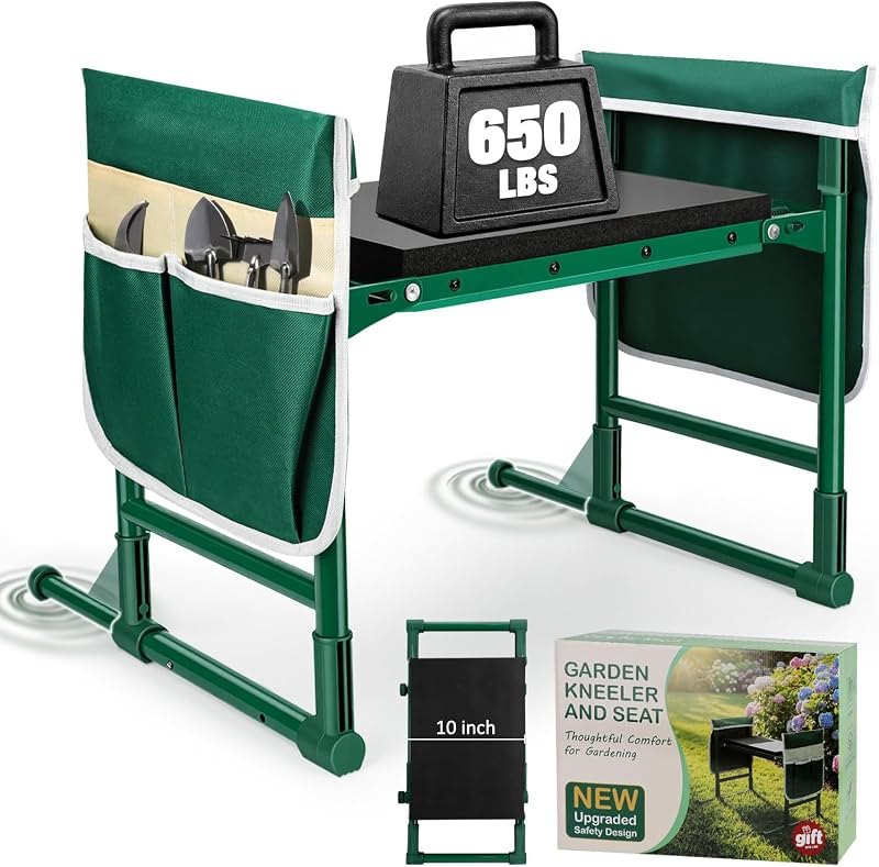Garden Kneeler and Seat for Seniors — garden stool for garden kneeler durable heavy duty