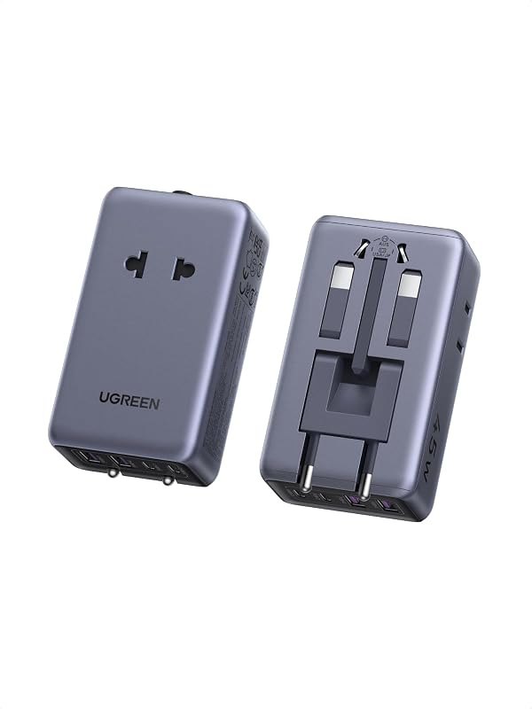 UGREEN 45W 6-Port Universal Travel Plug Adapter Worldwide — travel for best GaN charger under 40