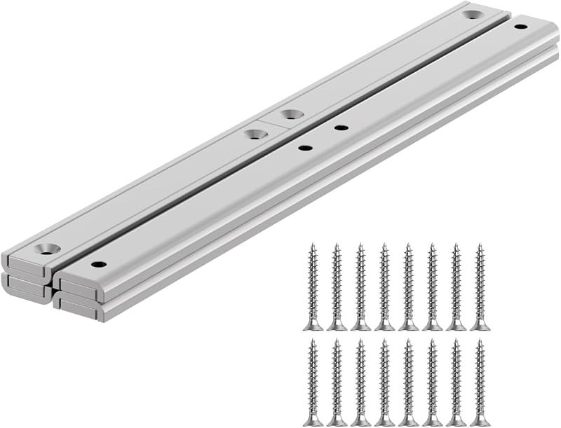 Strong Magnetic Knife Strips - 8.00" Length - 4 Pack, Rectangular Countersunk Hole Channel Magnets W/Matching Screws