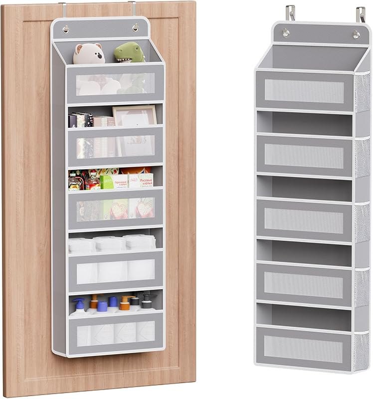 Simple Trending 5-Tier Over The Door Hanging Organizer, 44 lb Capacity — over the door organizer no leak for over the
