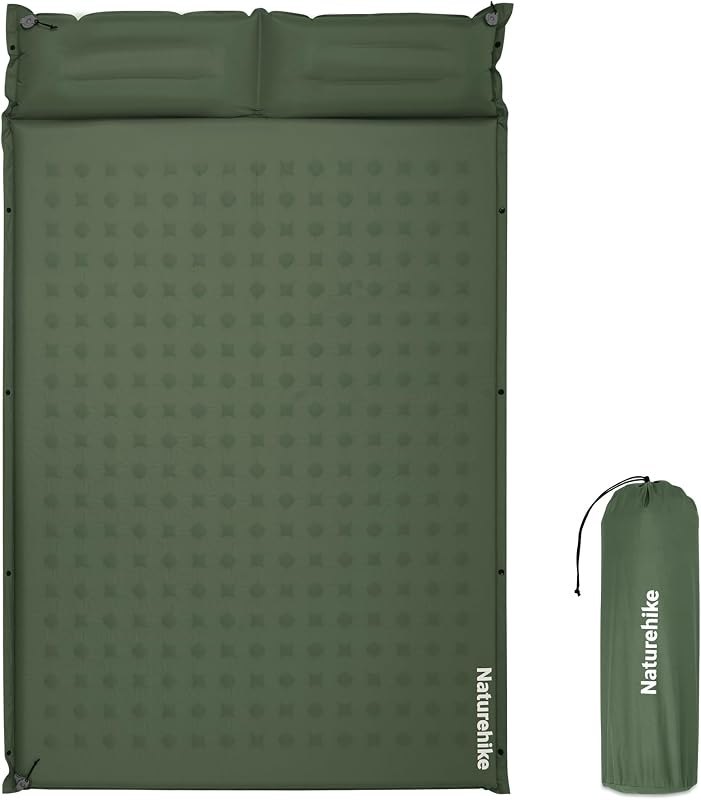 Naturehike Connectable Double Self Inflating Sleeping Pad, 2.36" Memory Foam Camping Pad, Backpacking Camping Mattress