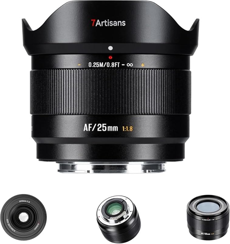 7artisans AF 50mm f/1.8 Auto Focus APS-C Prime Lens for Sony E-Mount, 178g Lightweight STM Lens with Face/Eye AF