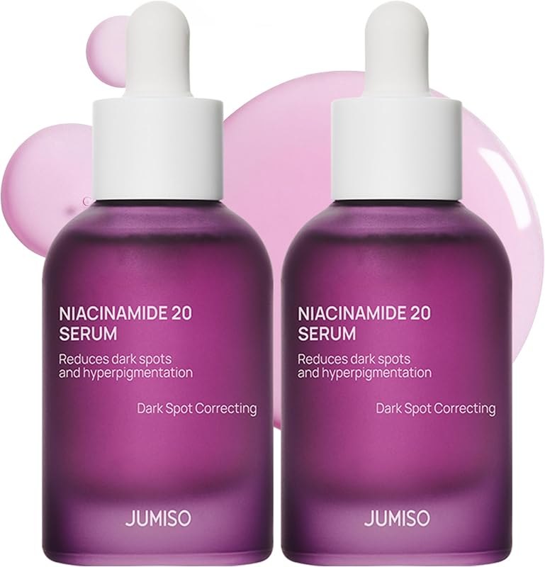 JUMISO 20% Niacinamide Dark Spot Serum 2-Pack, TXA + Glutathione, Korean — niacinamide serum pack for niacinamide