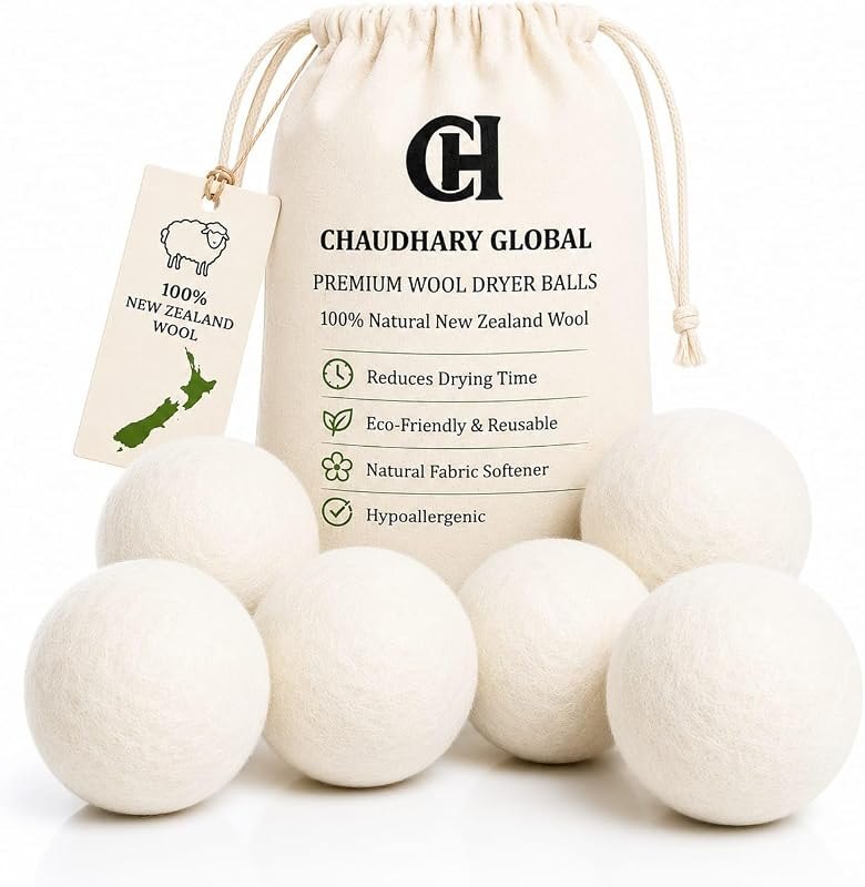 Wool Dryer Balls XL 6-Pack — wool dryer balls pack for wool dryer balls durable heavy duty