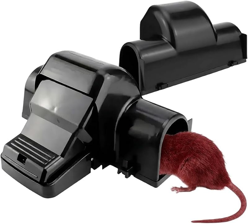 Tougher Than Tom Sure-Catch Rat Trap (2-Pack) - Heavy Duty & Quick-Kill Power - Easy to Set with No-Touch Disposal