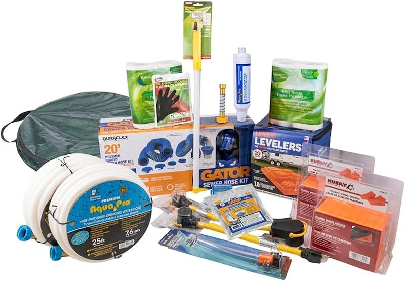 Aquapro Elite RV Start Up Kit 27591, for Motorhomes and Travel Trailers, Contains 13 Essential Hookup and Setup