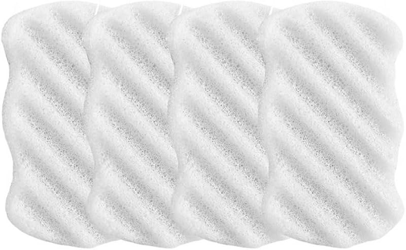 Konjac Body Sponges 4-Pack,Natural Bathing Shower Sponge Bath Loofah for Deep Cleansing Remove Impurities,Beige —