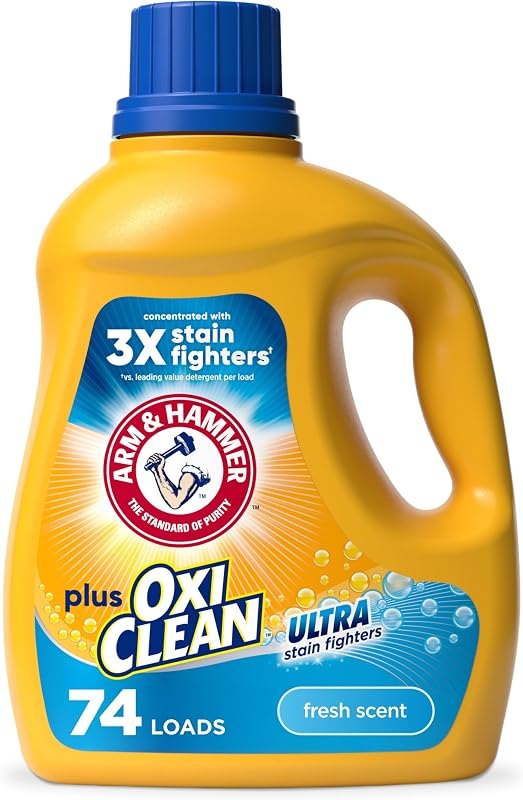 ARM & HAMMER Plus OxiClean Ultra Stain Fighters Liquid Laundry Detergent — laundry stripping soak kit for laundry