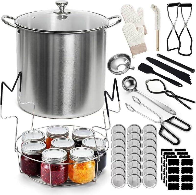 Canning Supplies, 21.5QT Water Bath Canning Pot with Rack & Lid — best Canning for canning kit
