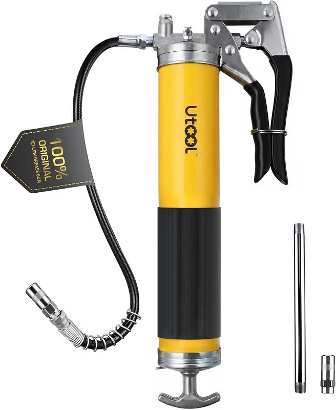 UTOOL 8000 PSI Heavy Duty Pistol Grip Grease Gun Kit, 14 oz Capacity — grease-gun-pack for grease gun under 30 budget