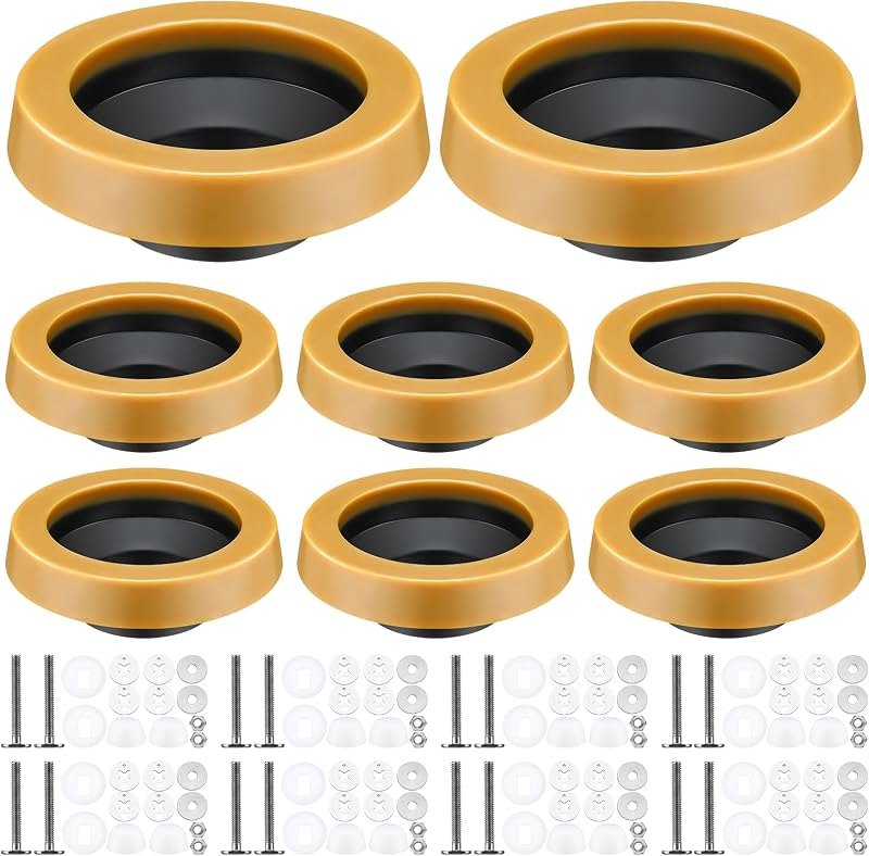 120 Pcs 8 Set Toilet Wax Ring Kit for 3" or 4" Waste Lines