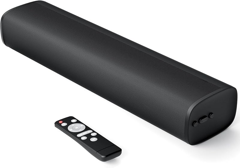 MZEIBO Sound Bar,50W for Smart TV Bluetooth 5.3 Speaker 17 Inch TV Speaker with ARC/Optical/AUX Connections — compact