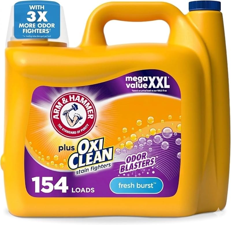 ARM & HAMMER Plus OxiClean with Odor Blasters Liquid Laundry Detergent — laundry stripping soak amazon for laundry