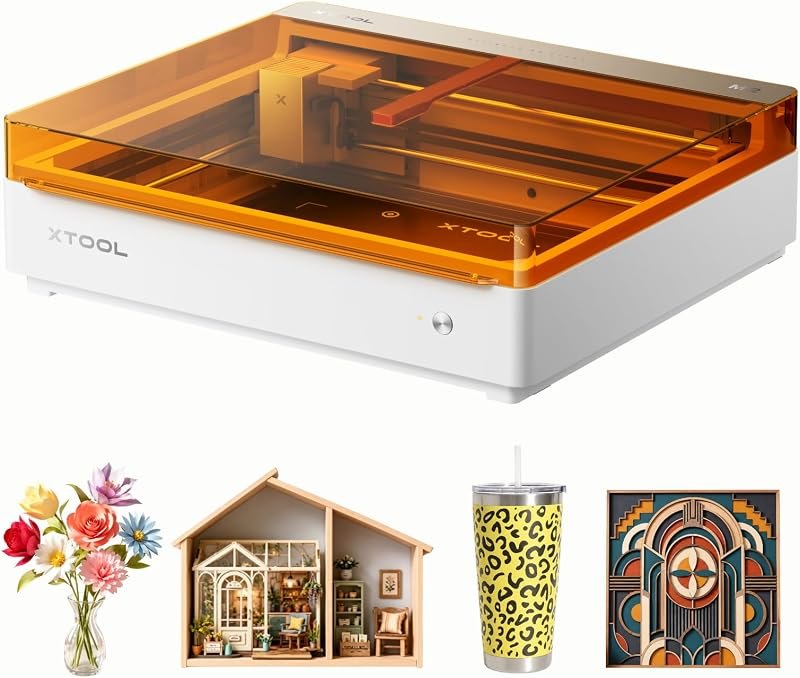 M2 20W Laser Engraver, Built-in Dual Cameras, Class 1 Enclosed Safe Laser Engraving Machine for DIY Craft on Wood