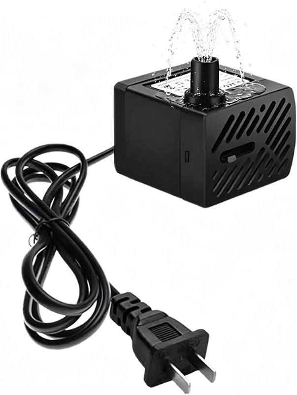 50GPH 3W Submersible Water Pump Fountain Pump Ultra Quiet For Aquariums Fish Tank Pond Fountain Statuary Water Feature