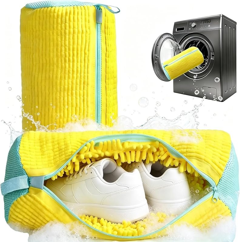 2 Pack Shoe Washing Machine Bag - Laundry Shoe Bag for Washer and Dryer Reusable Sneaker Cleaning Bag with
