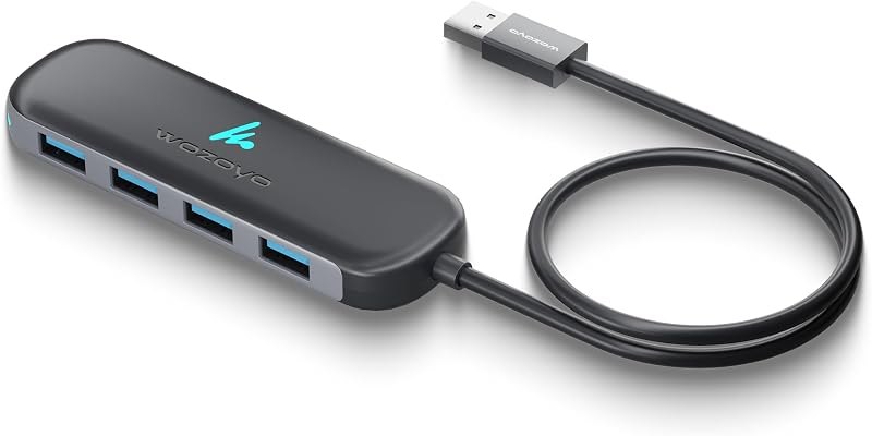 USB A to 4 Port Wozoyo USB 3.2 Hub, 4X USB 5Gbps, Data Transfer Speed Upto 5Gbps and 30cm Cable, Multiport USB