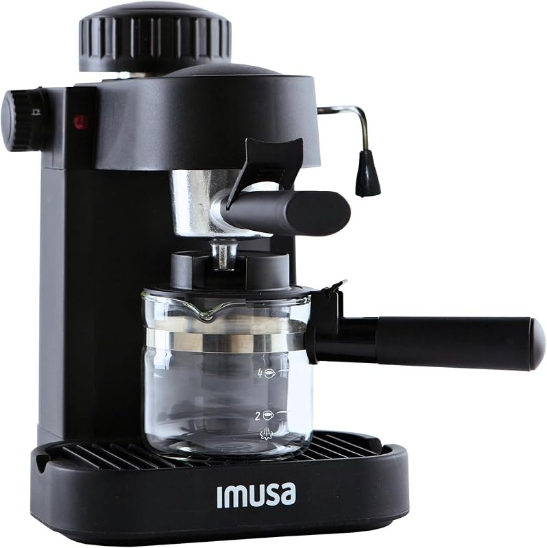 IMUSA 4 Cup Electric Espresso Cappuccino Coffee Maker, Black — espresso for best home coffee maker under 40