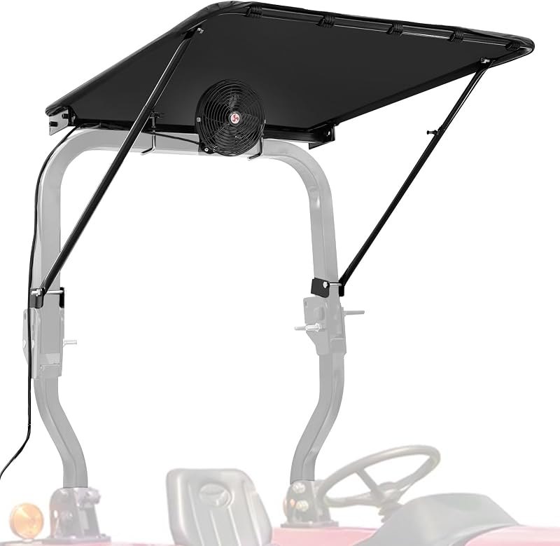 Universal Tractor Canopy with Electric Cooling Fan for ROPS — tractor-canopy-amazon for tractor canopy durable heavy