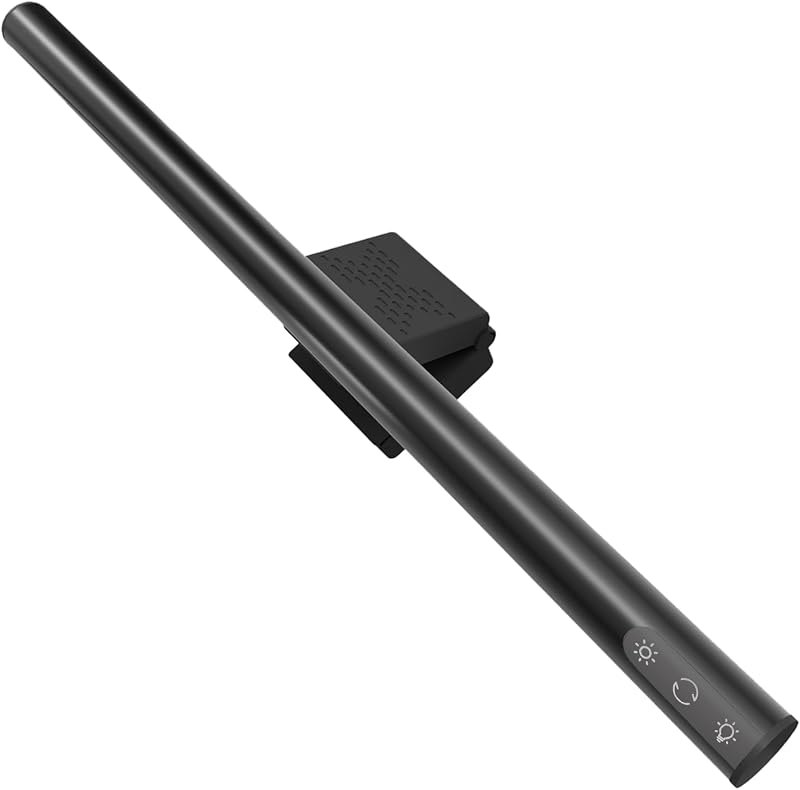 17.5" Monitor Light Bar for Flat & Curved Screens (0.3"-1.4"), Ultrawide Eye-Care Desk Lamp with Asymmetric No-Glare