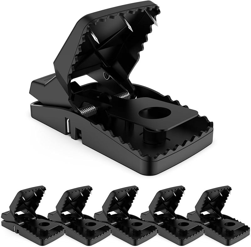 Heavy-Duty Spiked Snap Traps for Rats Voles Chipmunks Outdoor, 6Pk — snap trap for no see mouse trap durable heavy duty