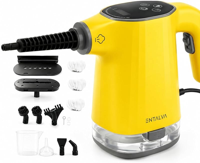 Handheld Steam Cleaner for Home with LED Display, 15-Pcs Set — handheld steam cleaner amazon for handheld steam