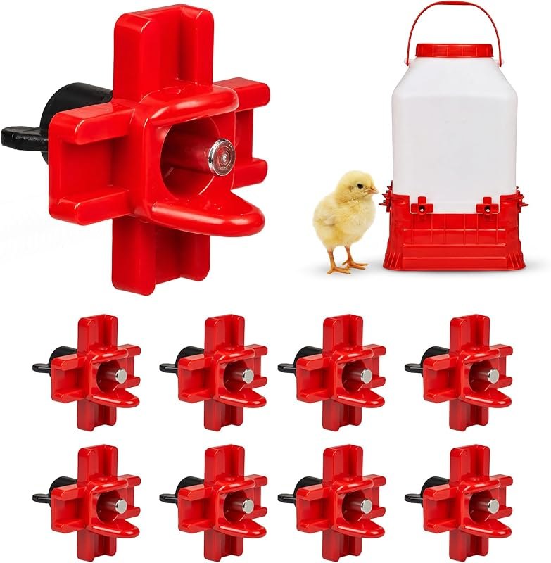 HIRALIY 8 Pack Horizontal Chicken Waterer Nipples — chicken nipple waterer kit for chicken nipple waterer under 30