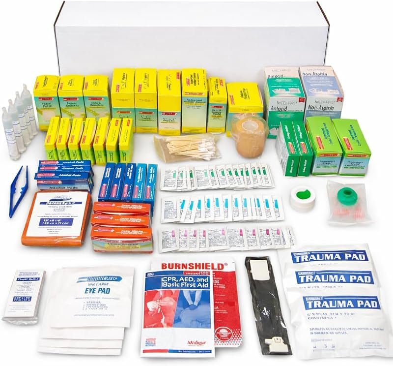 Rapid Care 821 Piece Class B Refill Kit - OSHA & ANSI Compliant - 3 & 4 Shelf First Aid Cabinet Refill - Home, Office