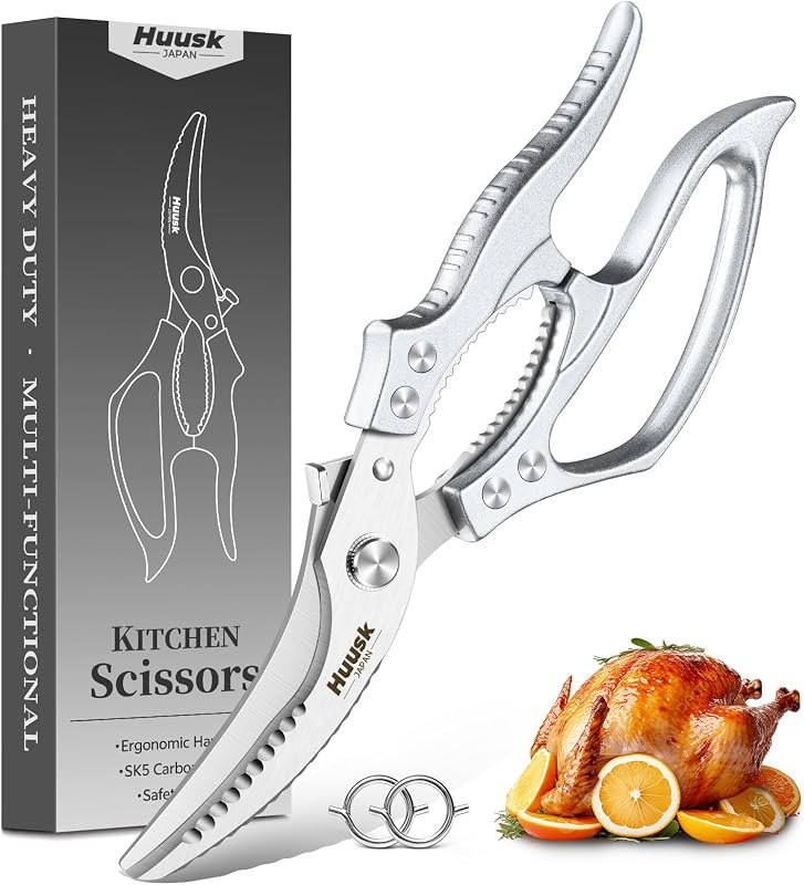 Huusk Poultry Shears Heavy Duty — shears for best chef knife under 40