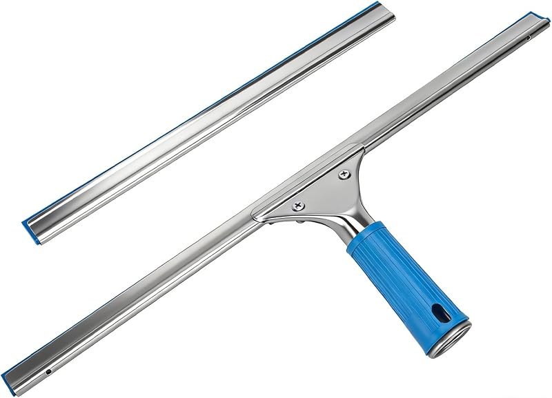 18” Professional Squeegee for Window Cleaning with 12” Replacement Blades — shower squeegee replacement for shower