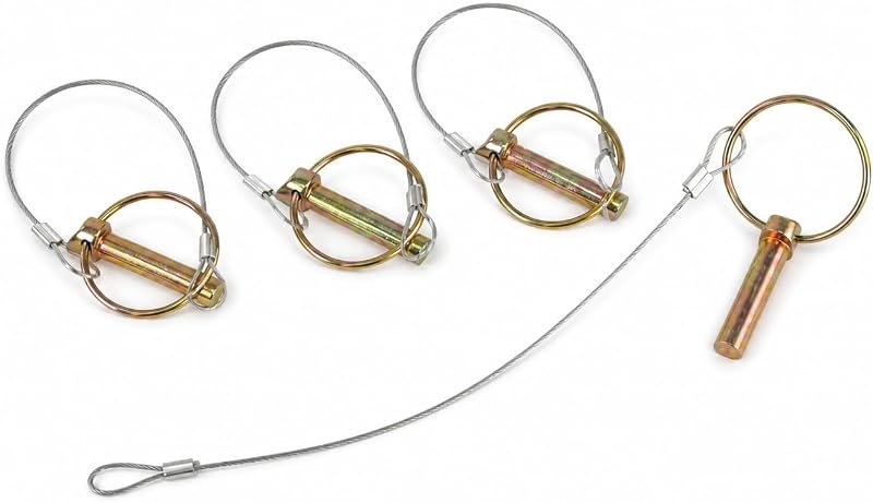 3/8 x 1-3/4 Lynch Pin with 10 in Stainless Steel Cable, Heavy Duty Linch Pin with Ring, Quick Release Trailer Gate Pin