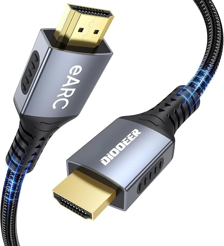 8K HDMI ARC/eARC Cable for Soundbar 6.6ft, Ultra High Speed HDMI 2.1 48Gbps — hdmi earc for best soundbar travel compact