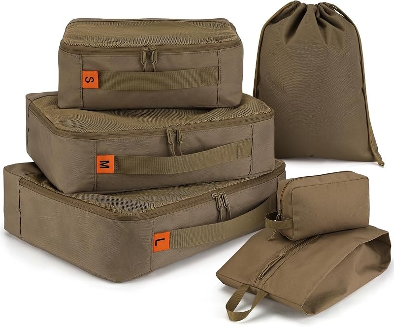 ZOMFELT 6 Pcs Packing Cubes for Travel Cubes & Sturdy Packing Organizers — set for best packing cubes under 40