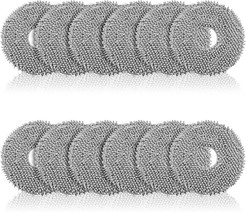 12 Pack Mop Pads for Roborock Saros 10R/QV 35A/Qrevo S/Qrevo Master/Qrevo Curv/Qrevo Slim/Qrevo Plus/Q Revo/Qrevo