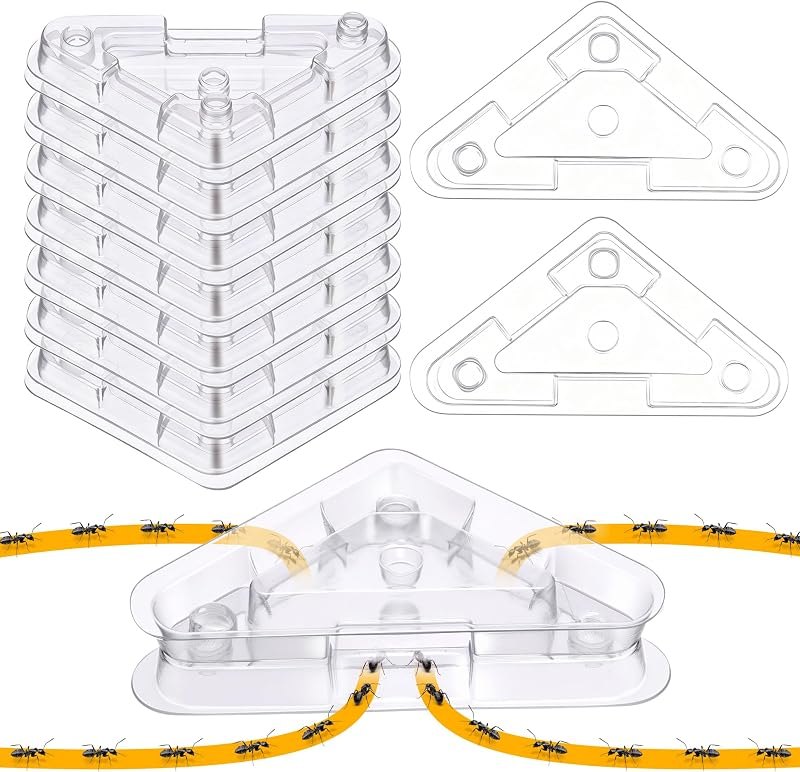 Qualirey 8 Pack Ant Bait Stations Refillable, Indoor and Outdoor Use — ant bait stations replacement for ant bait