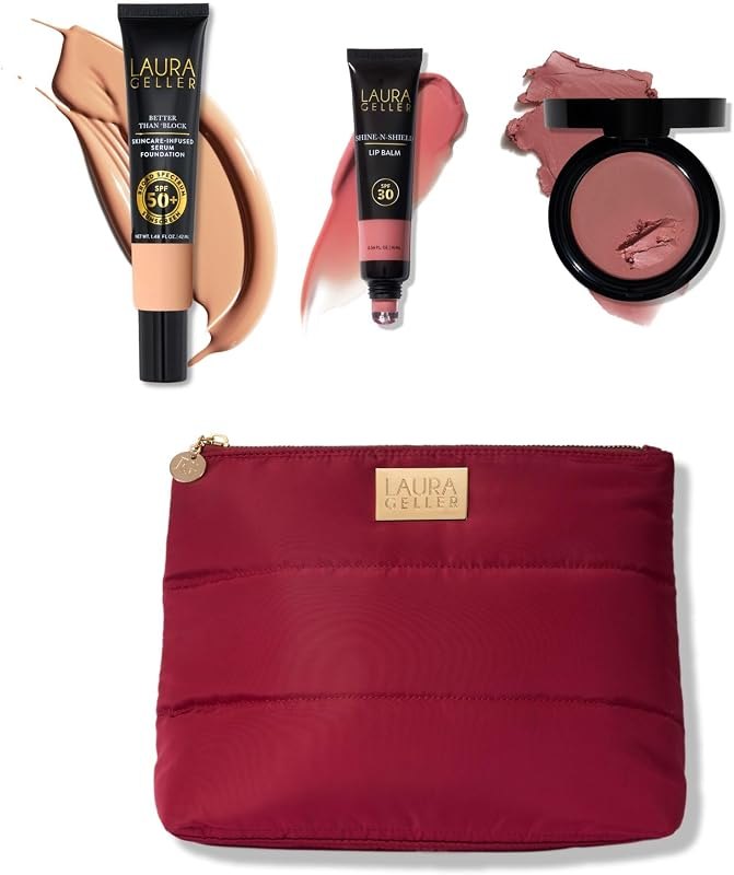 LAURA GELLER NEW YORK Good Skin SPF Makeup Kit (4 PC), Light — best Makeup and SPF that will not br for makeup spf