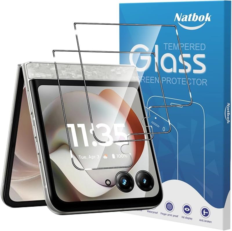 2 Pack Compatible with Motorola Razr 2026 Screen Protector [Front Screen Only],9H Tempered Glass Film,HD Clear Scratch Resistant,Bubble-F...