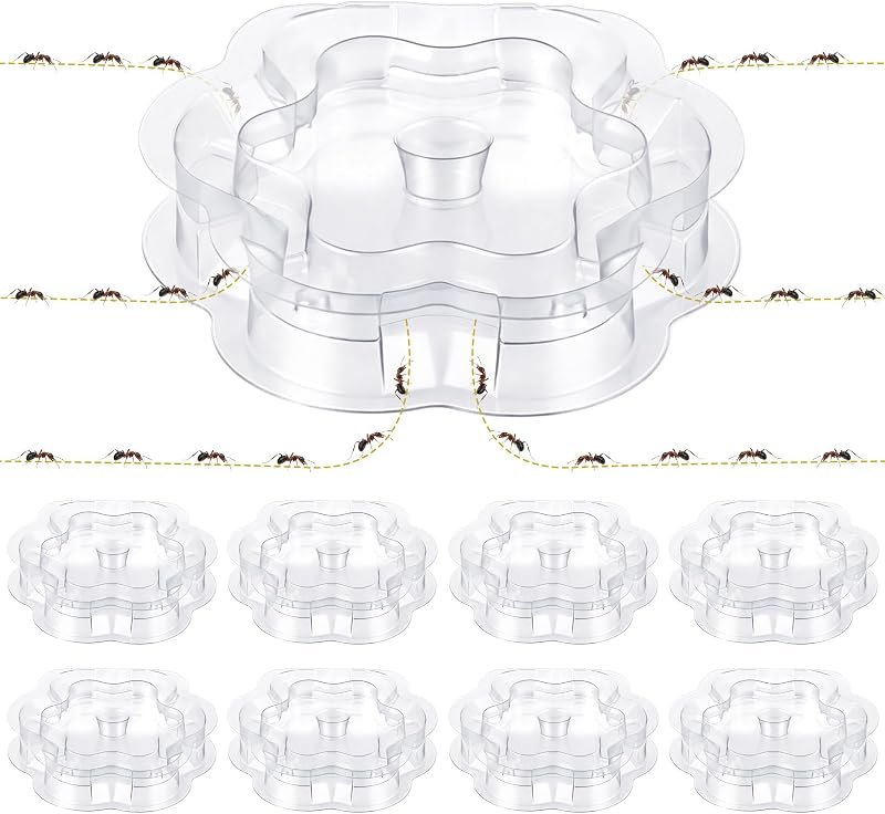 Ant Bait Stations Reusable Round Ant Bait Traps, 8 Pcs