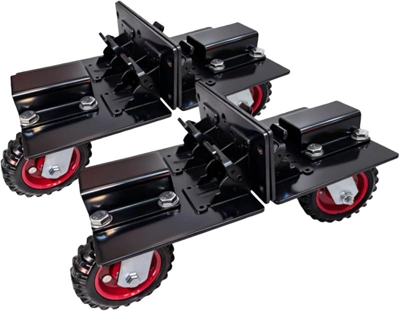 Chicken Tractor Wheels Kit with Lift System, Outdoor Heavy Duty Foldable Swivel Casters Wheels Set of 4, 700 lb Load
