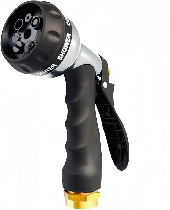 Heavy Duty Metal Garden Hose Nozzle, Leak Proof Water Hose Sprayer — metal hose nozzle no leak for metal hose nozzle