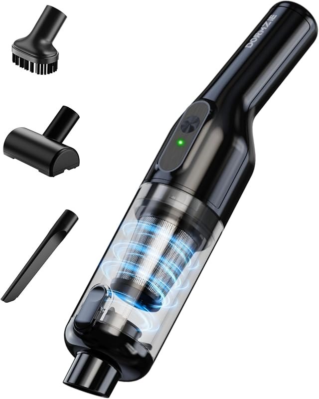 dormzie Handheld Vacuum Cordless, Car Vacuum with 19000Pa Powerful Suction,1.3 lbs Lightweight, Type-C Charge